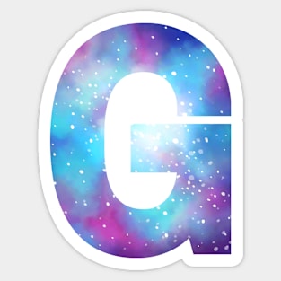 Letter G galaxy Sticker